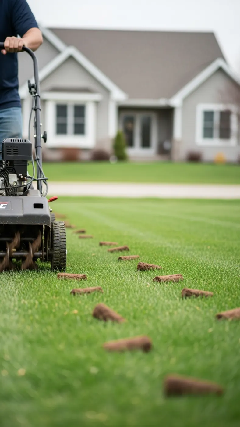 Aeration and Overseeding service by Sisters With A Mower